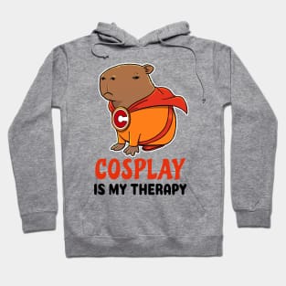 Cosplay is my therapy Capybara Superhero Hoodie